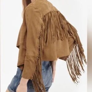 Brown Fringe Jacket